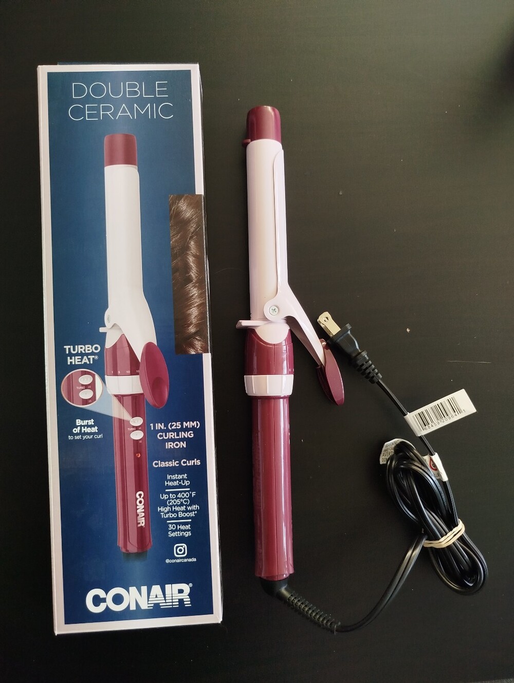 Conair 1" Double Ceramic Curling Iron